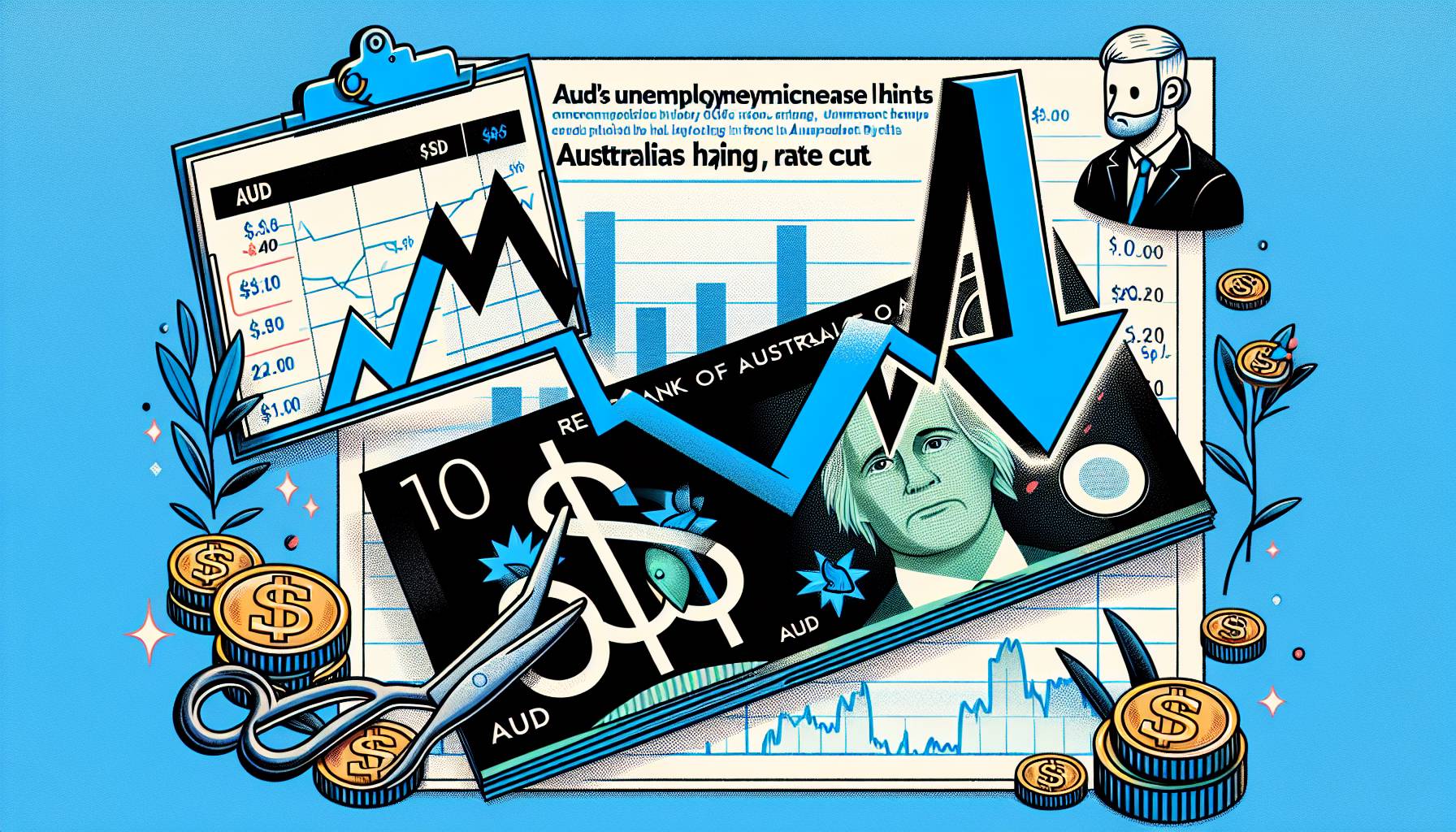 AUD/USD Declines as Australia’s Unemployment Increase Hints at RBA Rate Cut